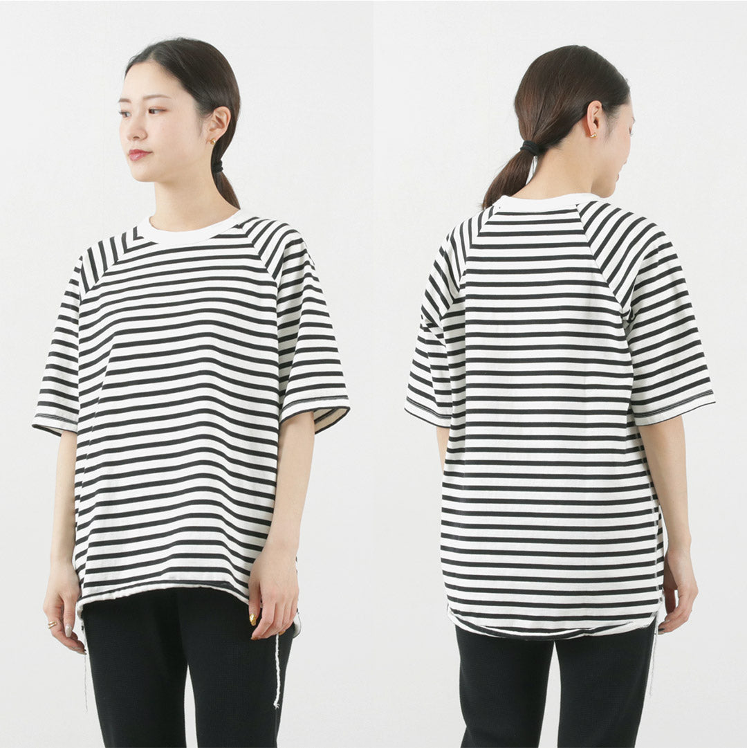 HAVE A GOOD DAY / Stripe Loose Short Sleeve T-Shirt