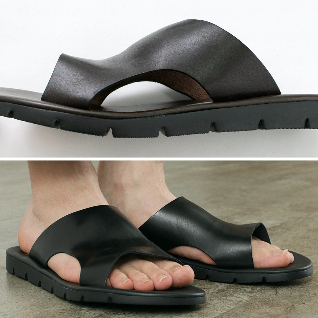 ANTICHI ROMANI / Leather slide sandal