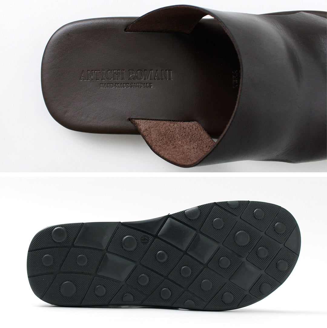 ANTICHI ROMANI / Leather slide sandal