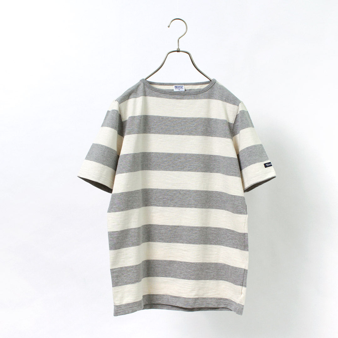 TIEASY / HDCS Boat neck S/S wide stripe basque shirt