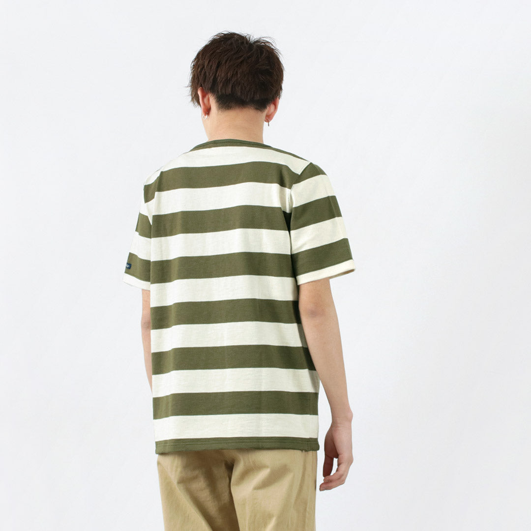 TIEASY / HDCS Boat neck S/S wide stripe basque shirt