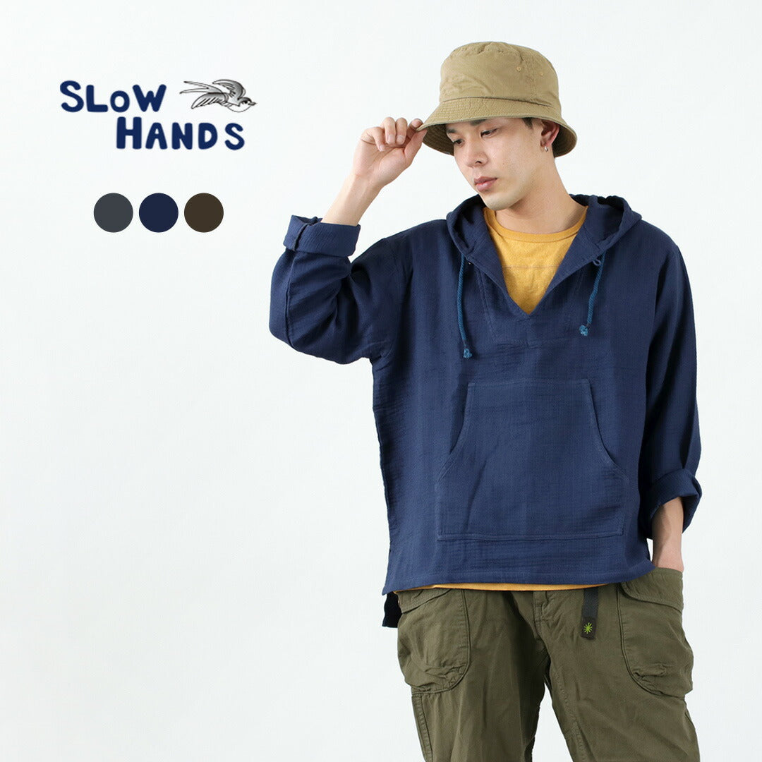 SLOW HANDS / Triple gauze Mexican parka