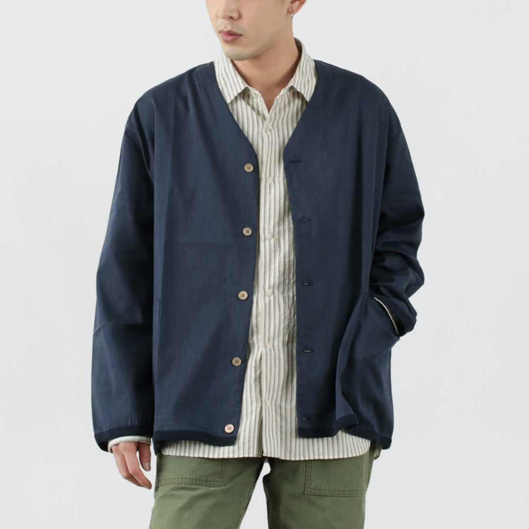 RE MADE IN TOKYO JAPAN / Linen Coolmax Shirt Cardigan