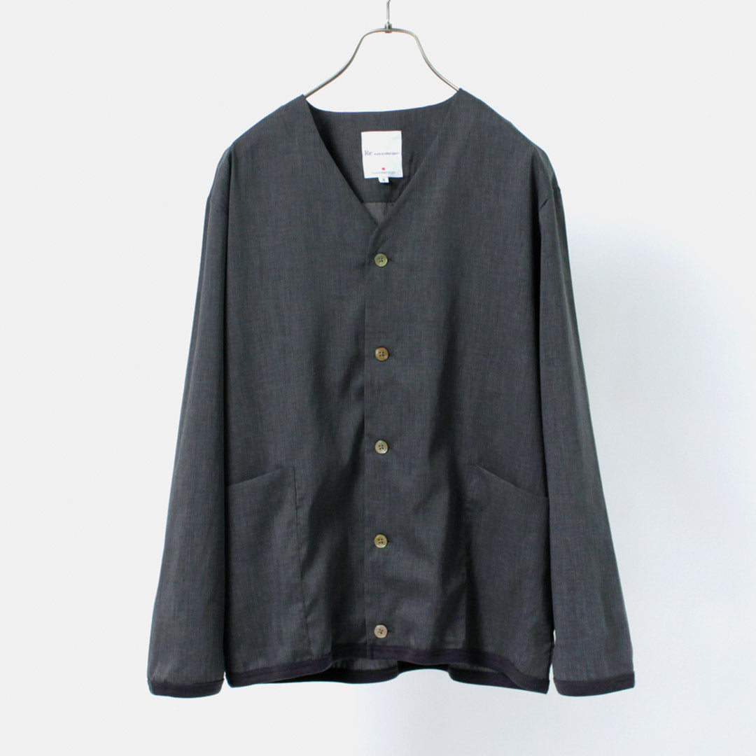 Re hecho en Tokio Japón / Lino Cardigan de camisa Coolmax