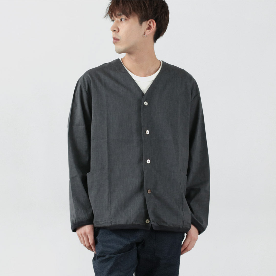 RE MADE IN TOKYO JAPAN / Linen Coolmax Shirt Cardigan