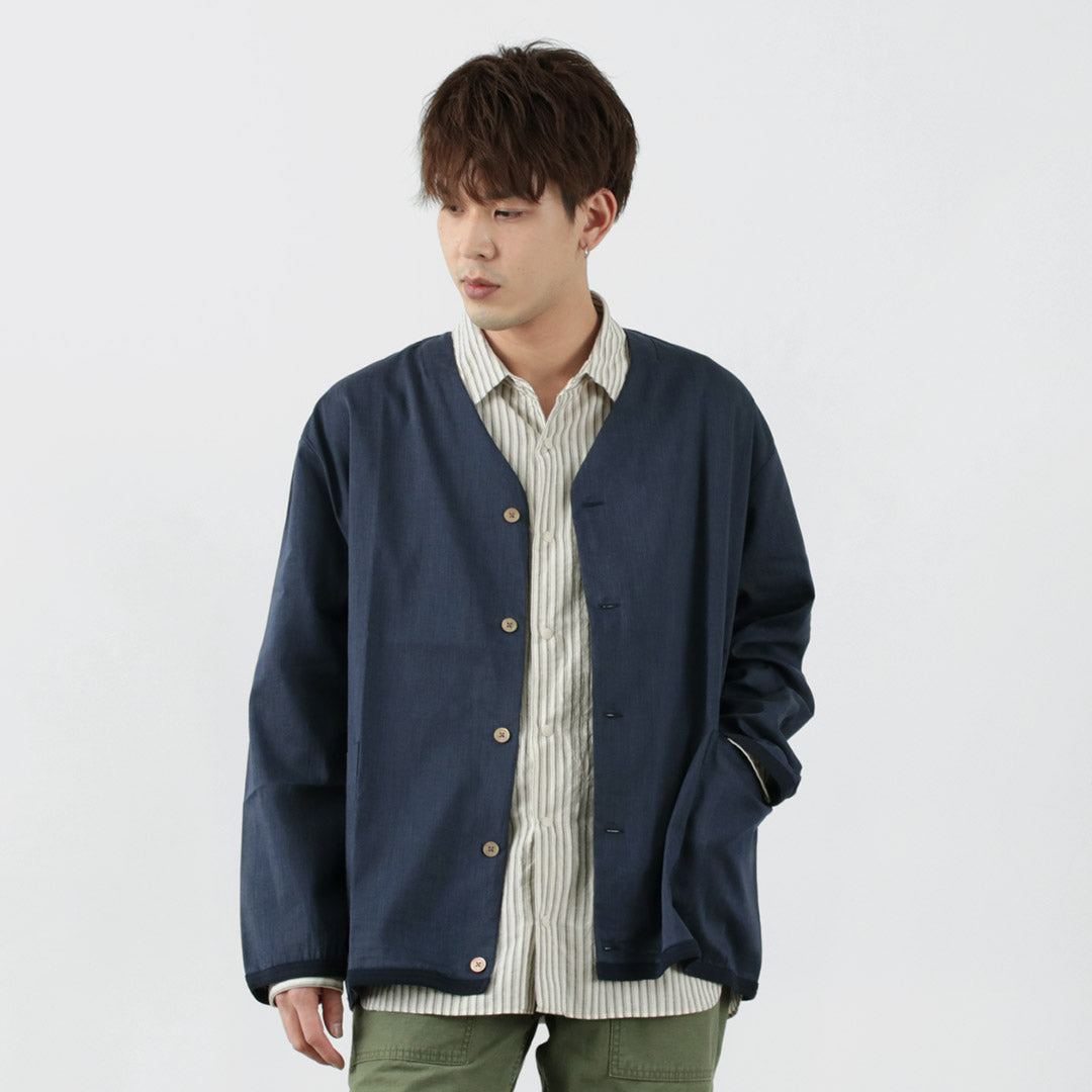 RE MADE IN TOKYO JAPAN / Linen Coolmax Shirt Cardigan