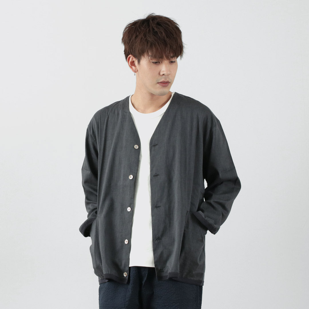 RE MADE IN TOKYO JAPAN / Linen Coolmax Shirt Cardigan