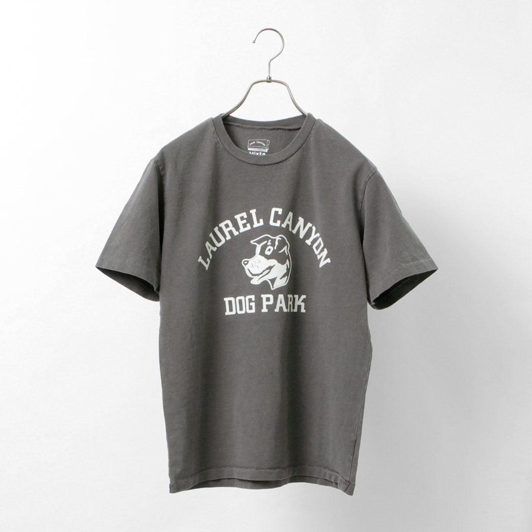 MIXTA / Basic crew print T-shirt (dog park)