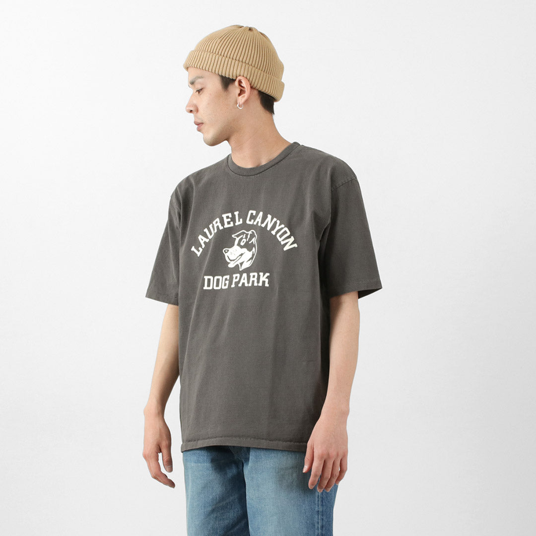 MIXTA / Basic crew print T-shirt (dog park)