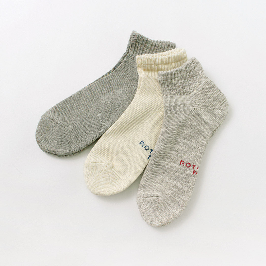 ROTOTO / Organic daily 3 pack ankle socks