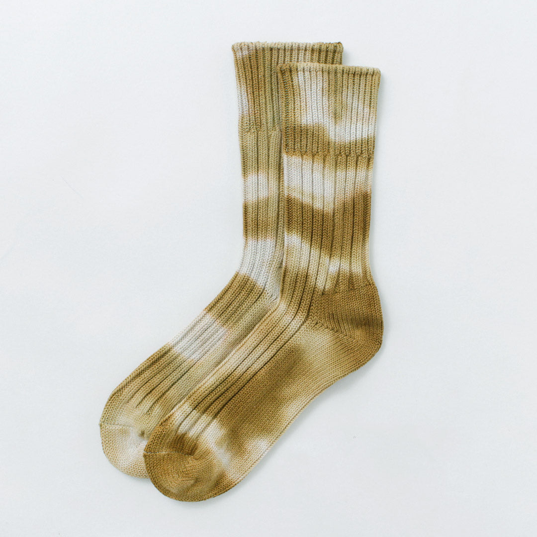 ROTOTO / Chunky rib crew socks Tie-dye