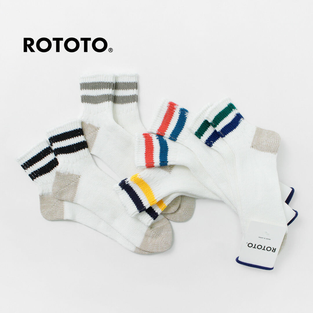 Rototo / O.S. Chaussettes à cheville côtelées