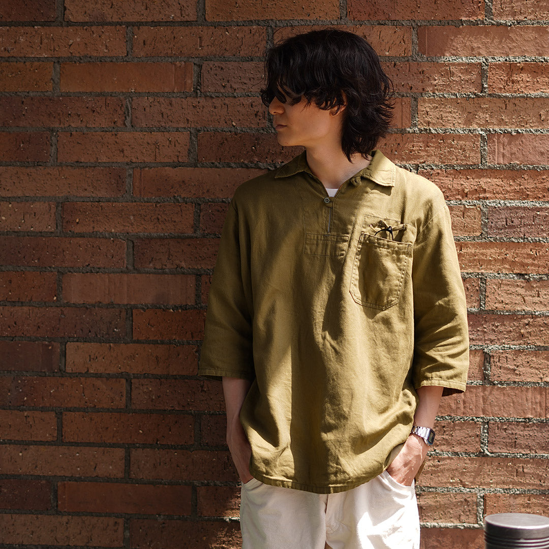 Japan Blue Jeans / Code: Silver Military Pullover Shirt