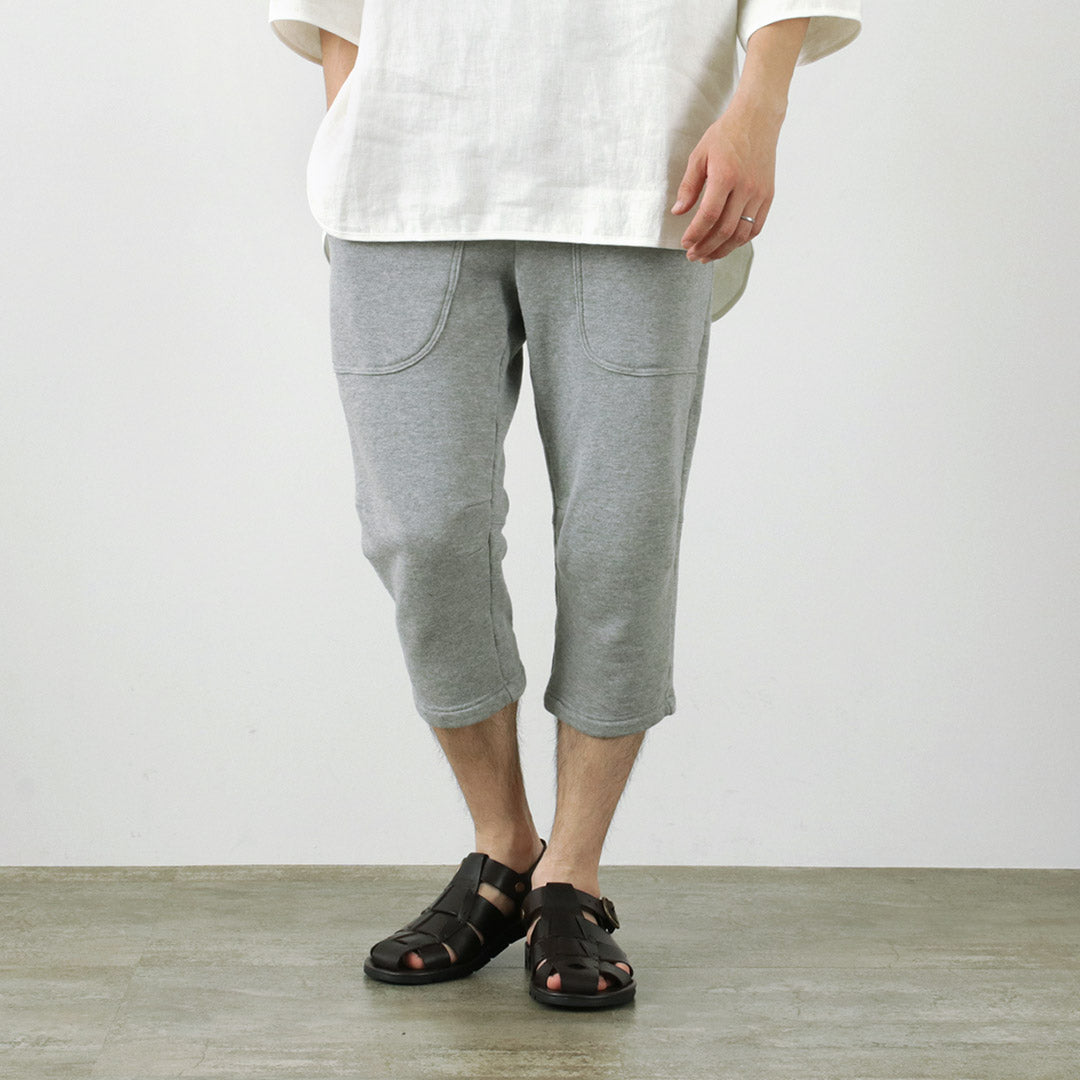 ROCOCO / Loopwheel knit sweatshirt cropped trousers