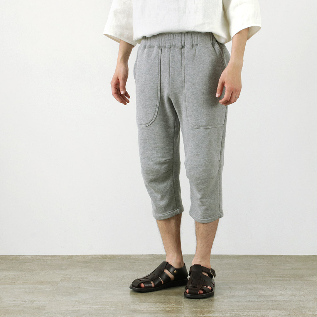 ROCOCO / Loopwheel knit sweatshirt cropped trousers