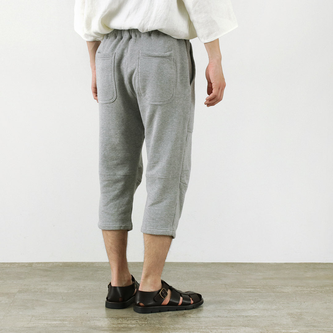 ROCOCO / Loopwheel knit sweatshirt cropped trousers