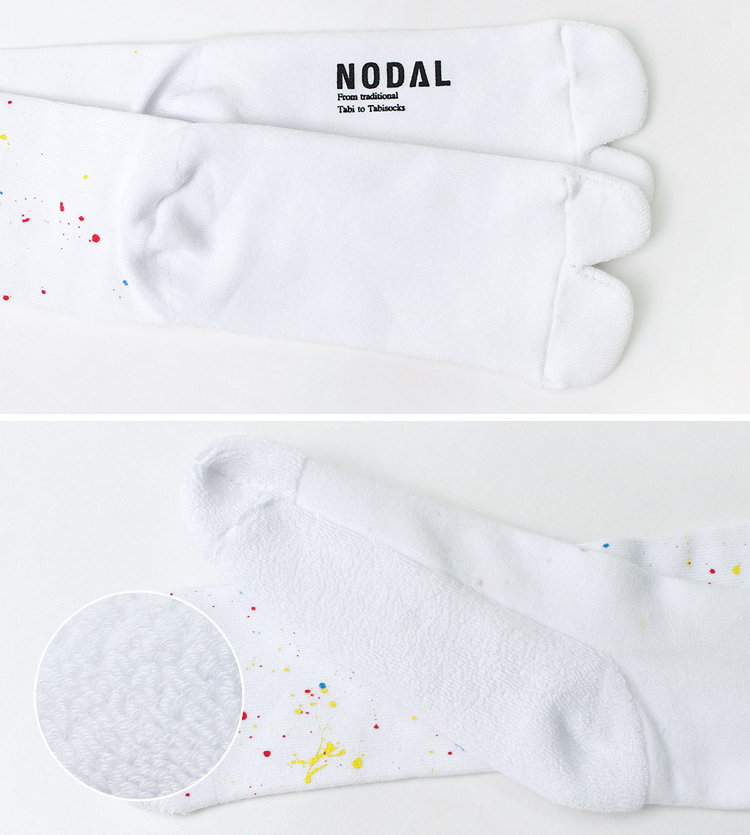 Chaussettes nodales / peintes