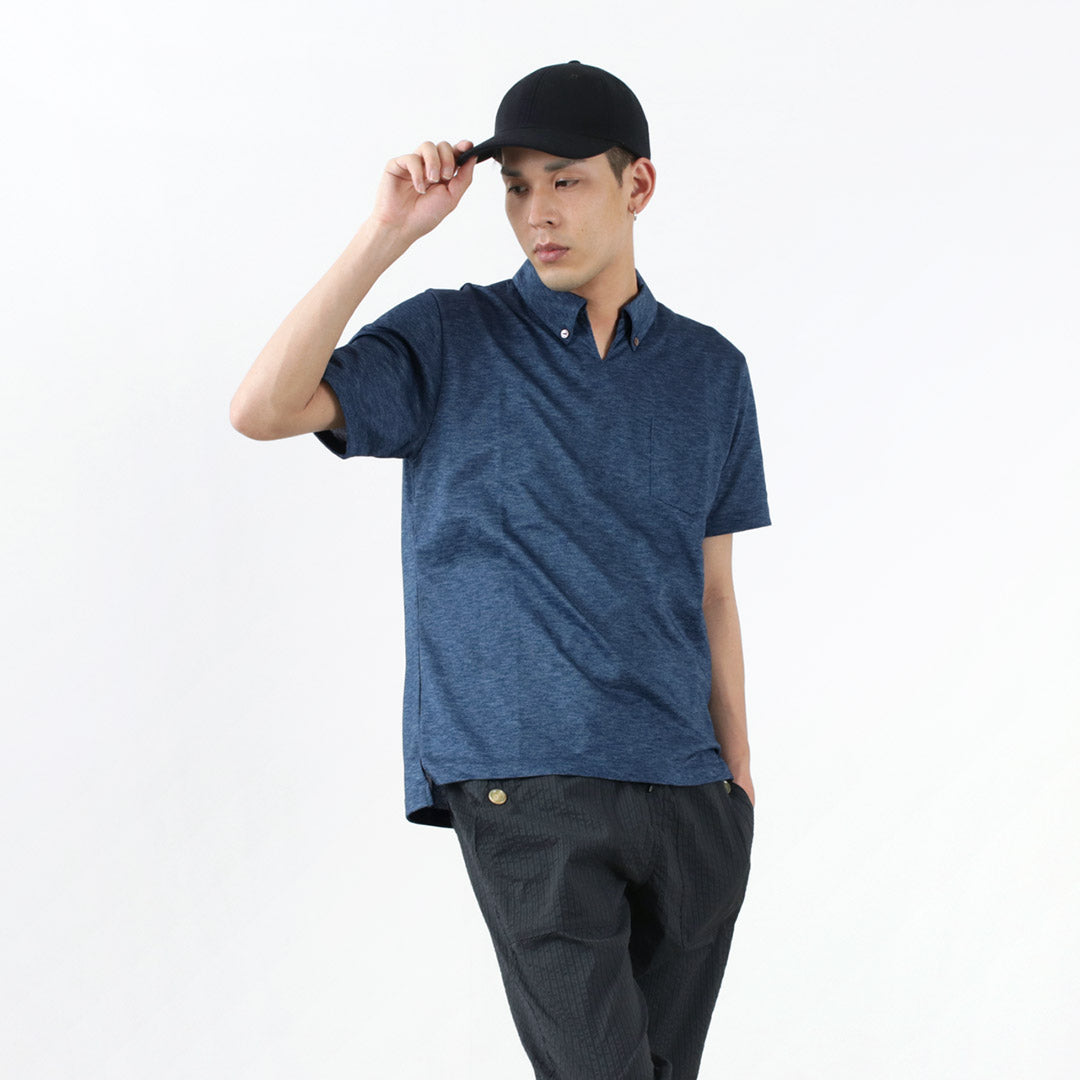 RE MADE IN TOKYO JAPAN / Indigo Kanoko Button Down Skipper BD Skipper