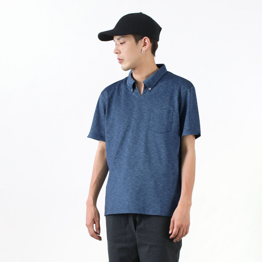 RE MADE IN TOKYO JAPAN / Indigo Kanoko Button Down Skipper BD Skipper