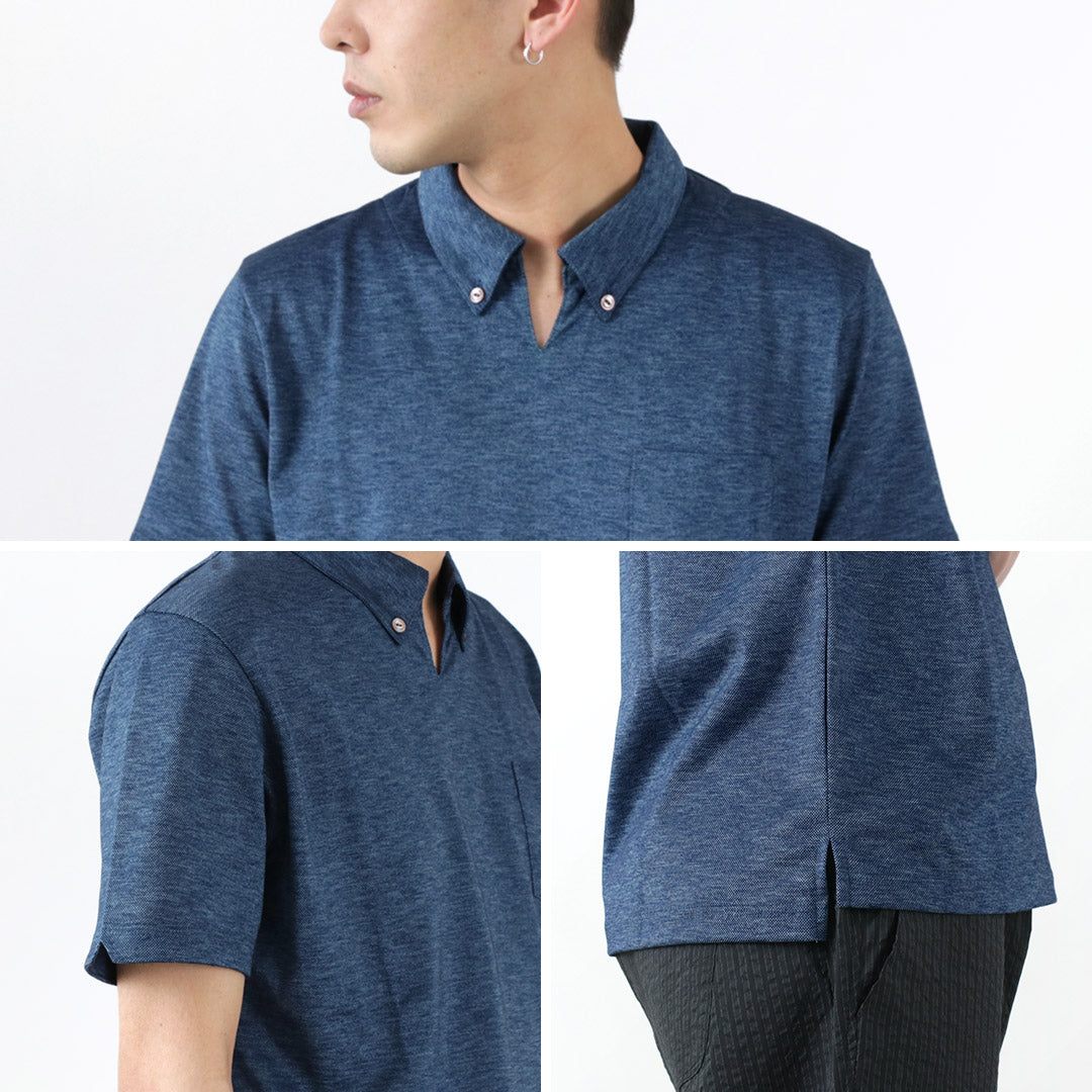 Re realizado en Tokio Japón / Indigo Kanoko Button Down Skipper Bd Skipper