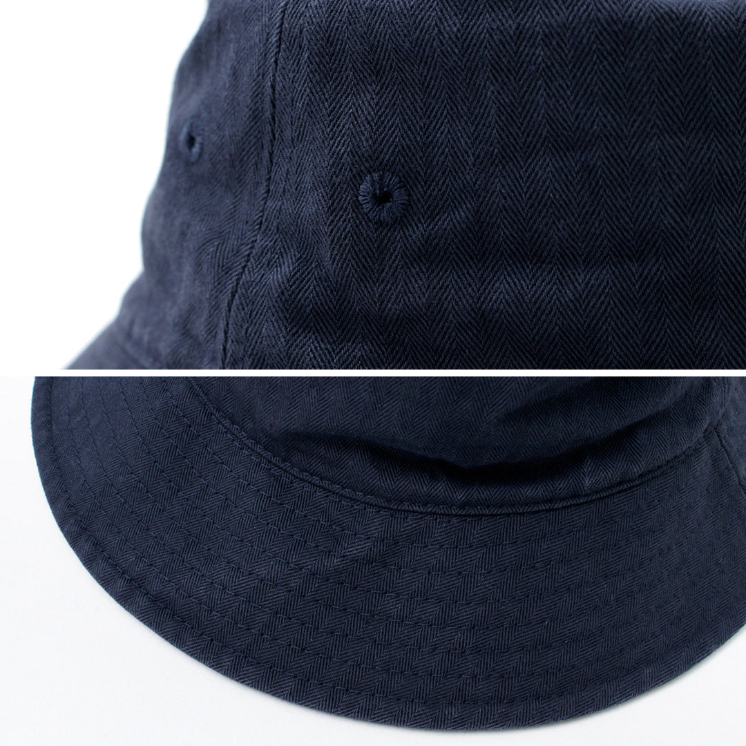 HIGHER / Bespoke Vintage Herringbone Bucket Hat