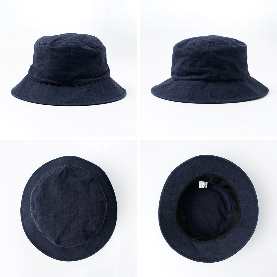 HIGHER / Bespoke Vintage Herringbone Bucket Hat