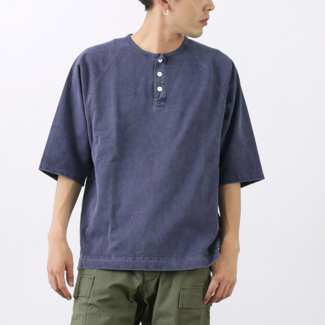 GOOD ON / Half Sleeve Heavy Retro Henry Neck T-Shirt