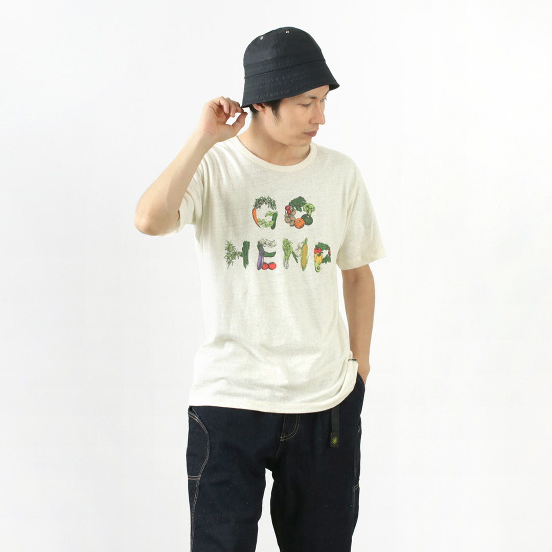 Gohemp / Vege ＆ Logotipo de hierba básico S / Sl Tee