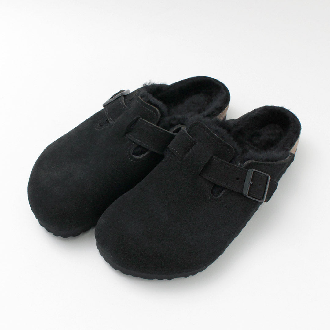 Birkenstock / Boston Shearling 스웨이드 가죽 모피 샌들