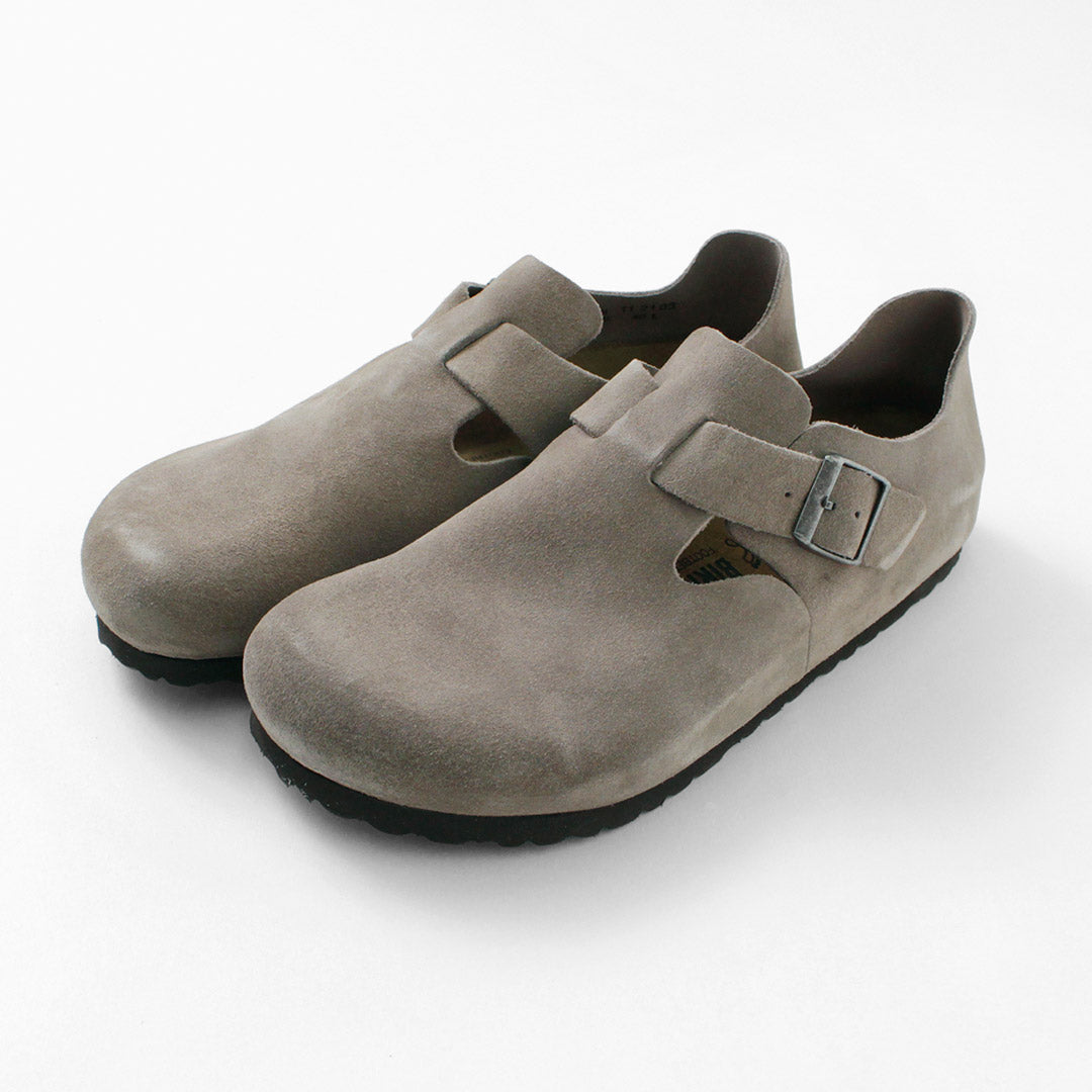 Zapatos de cuero de terciopelo de birkenstock / londres / gamuza