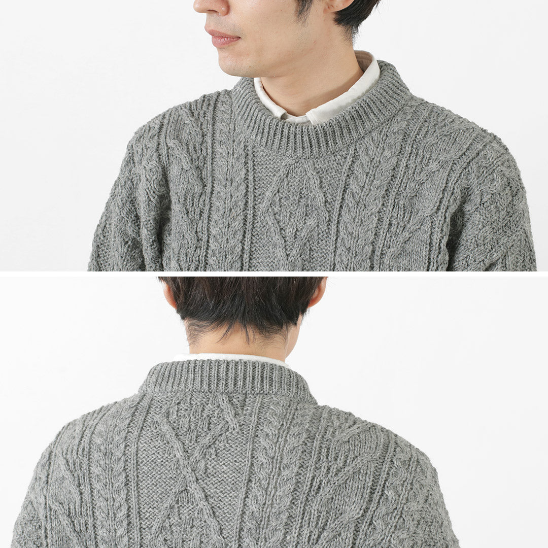 OLD DERBY KNITWEAR / Aran Crew Pullover