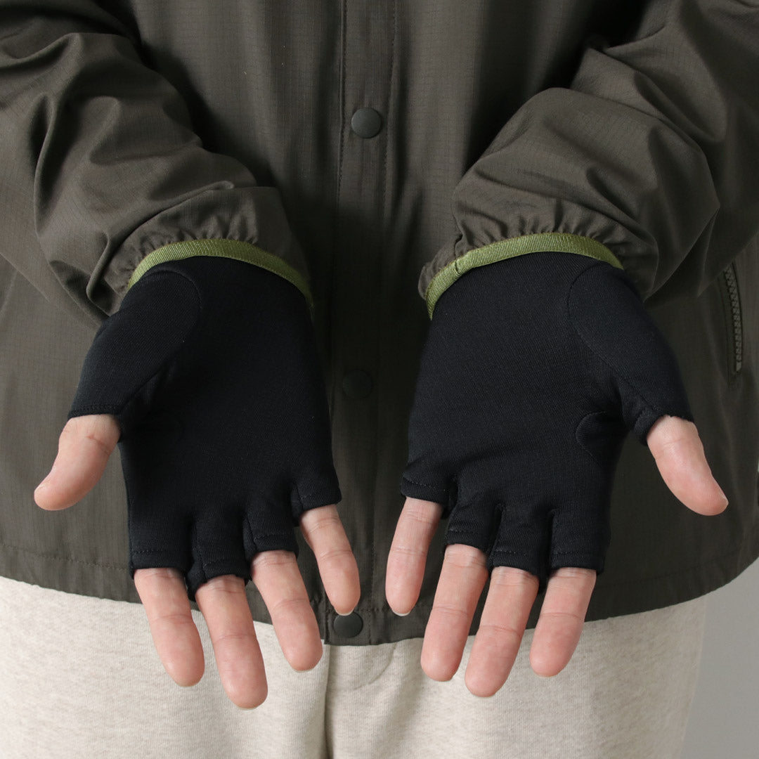 Guantes de la cuadrícula de medios dedos de agarre / hobo