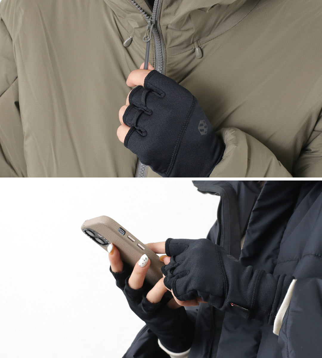 HANDSON GRIP / Hobo Half Finger Grid gloves