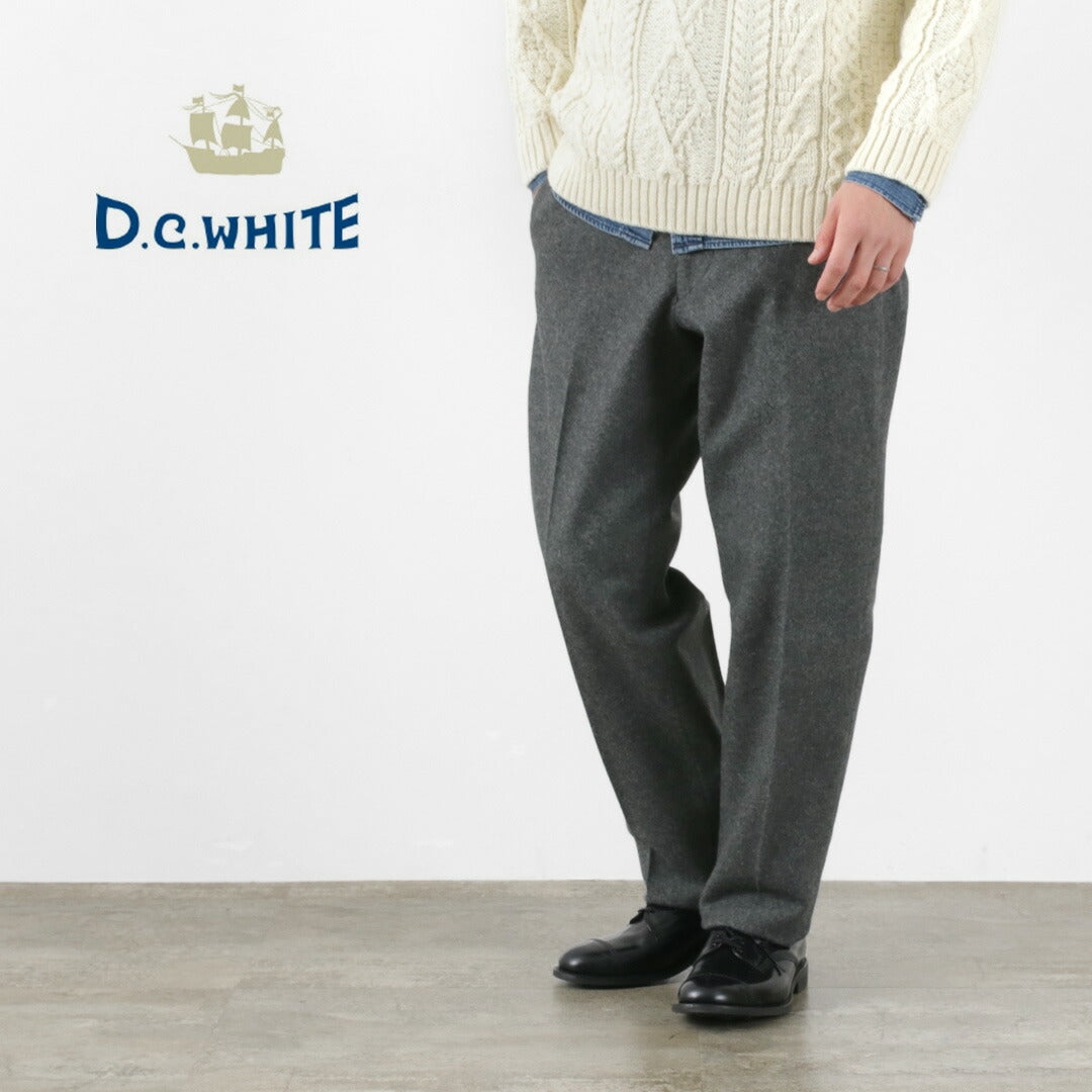 D.C.White / Wool Melton pantalones cónicos