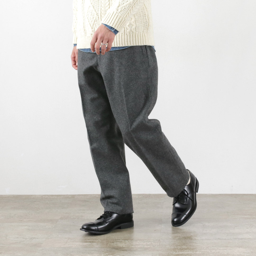 D.C.White / Wool Melton pantalones cónicos