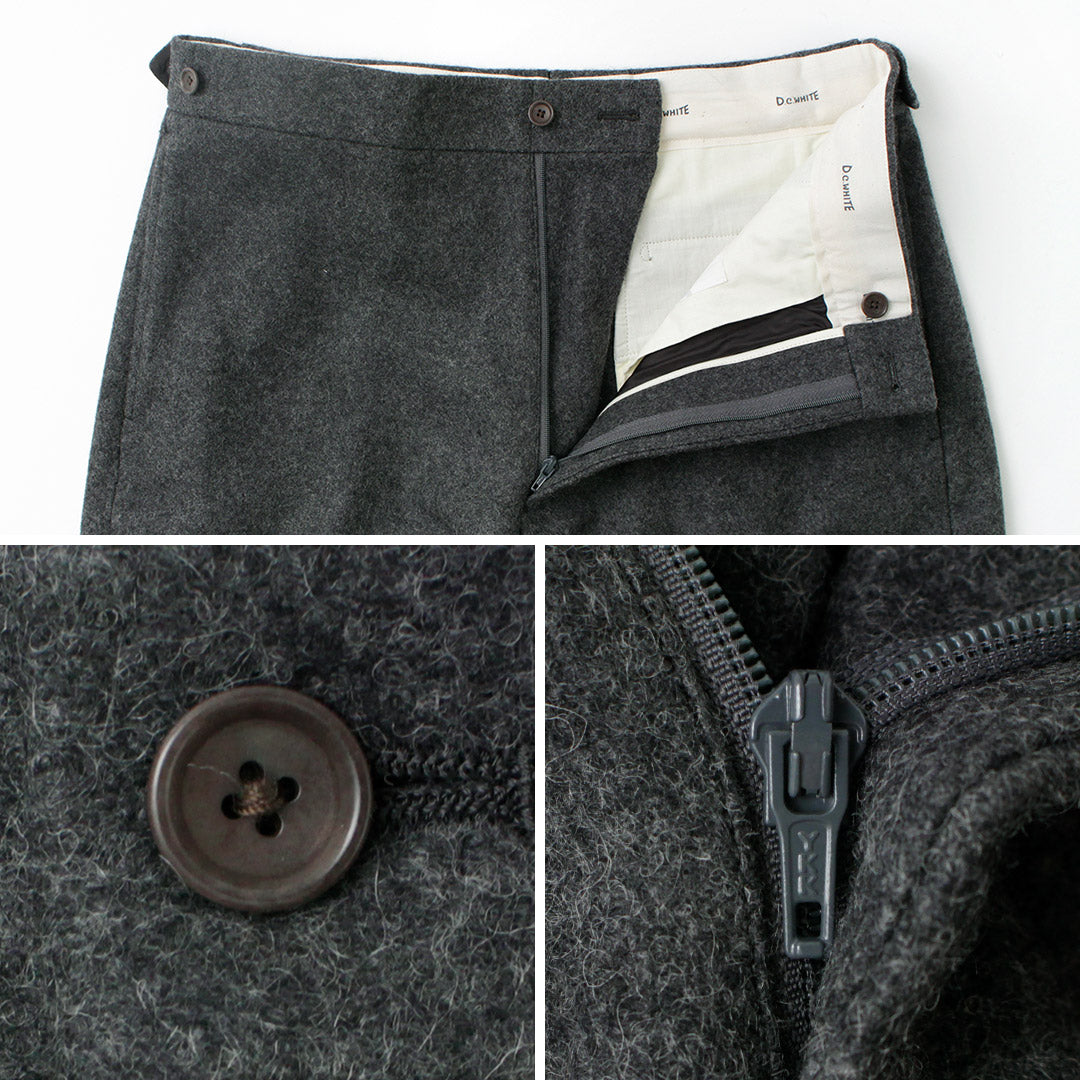 D.C.White / Wool Melton pantalones cónicos