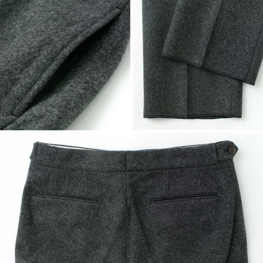 D.C.White / Wool Melton pantalones cónicos