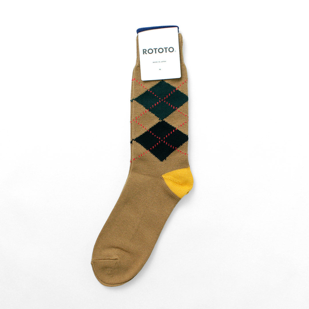 ROTOTO / Argyle Crew Socks