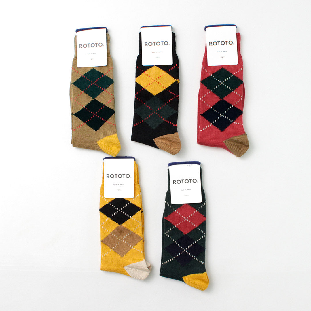 ROTOTO / Argyle Crew Socks