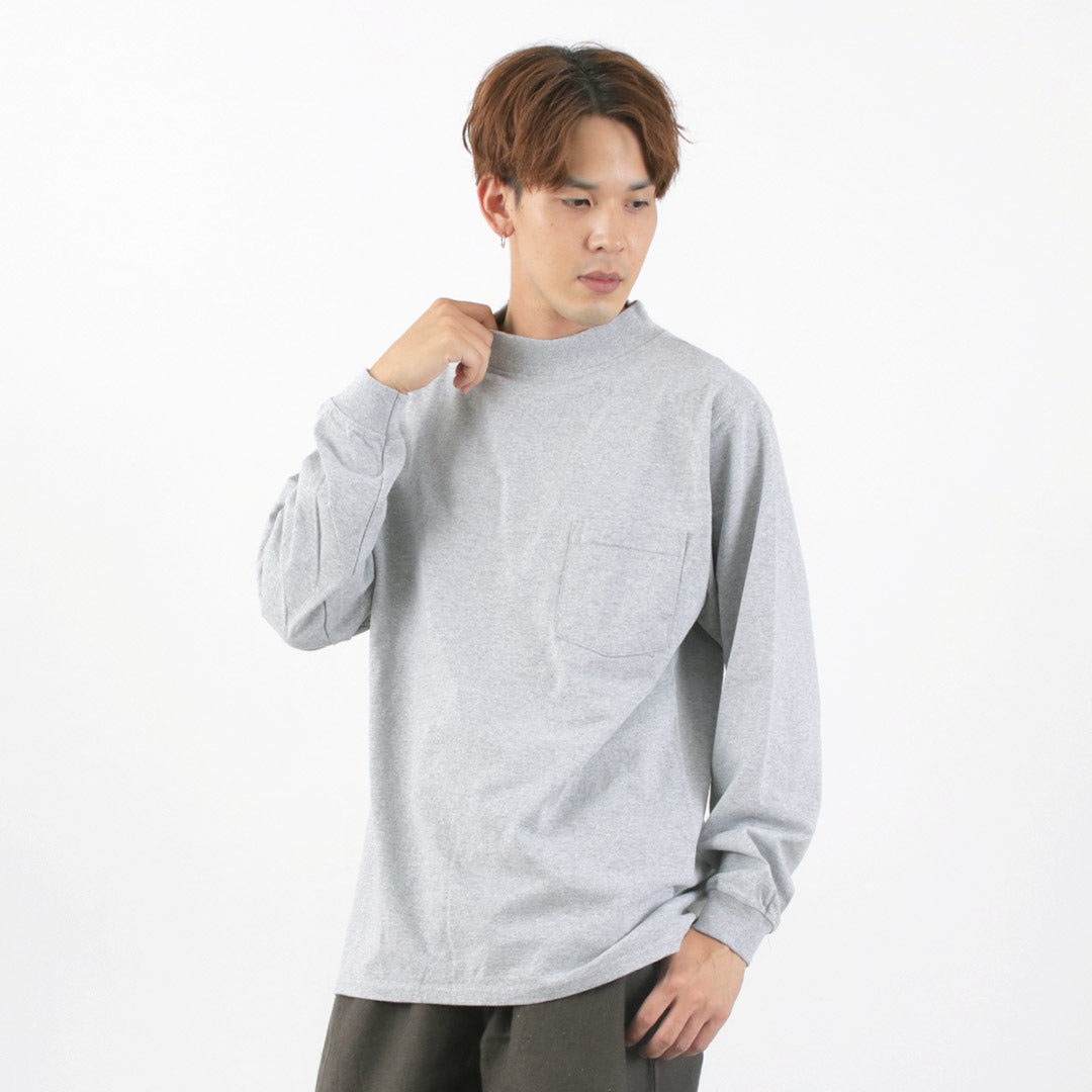 GOODWEAR / Long Sleeve Mock Neck Pocket T-Shirt