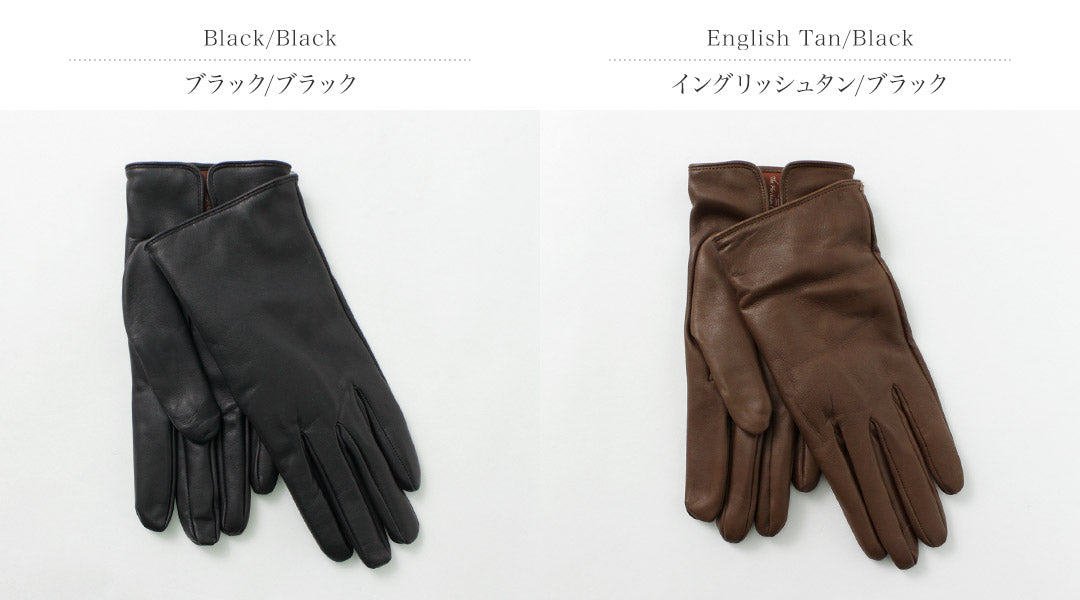 Gants en cuir bisse / bisley / cachemire