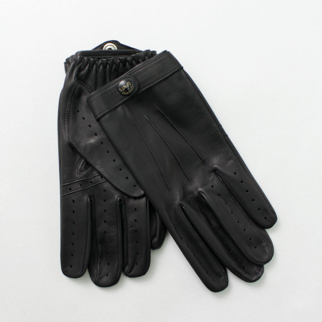 Gants en cuir dentés / fleming / perforés