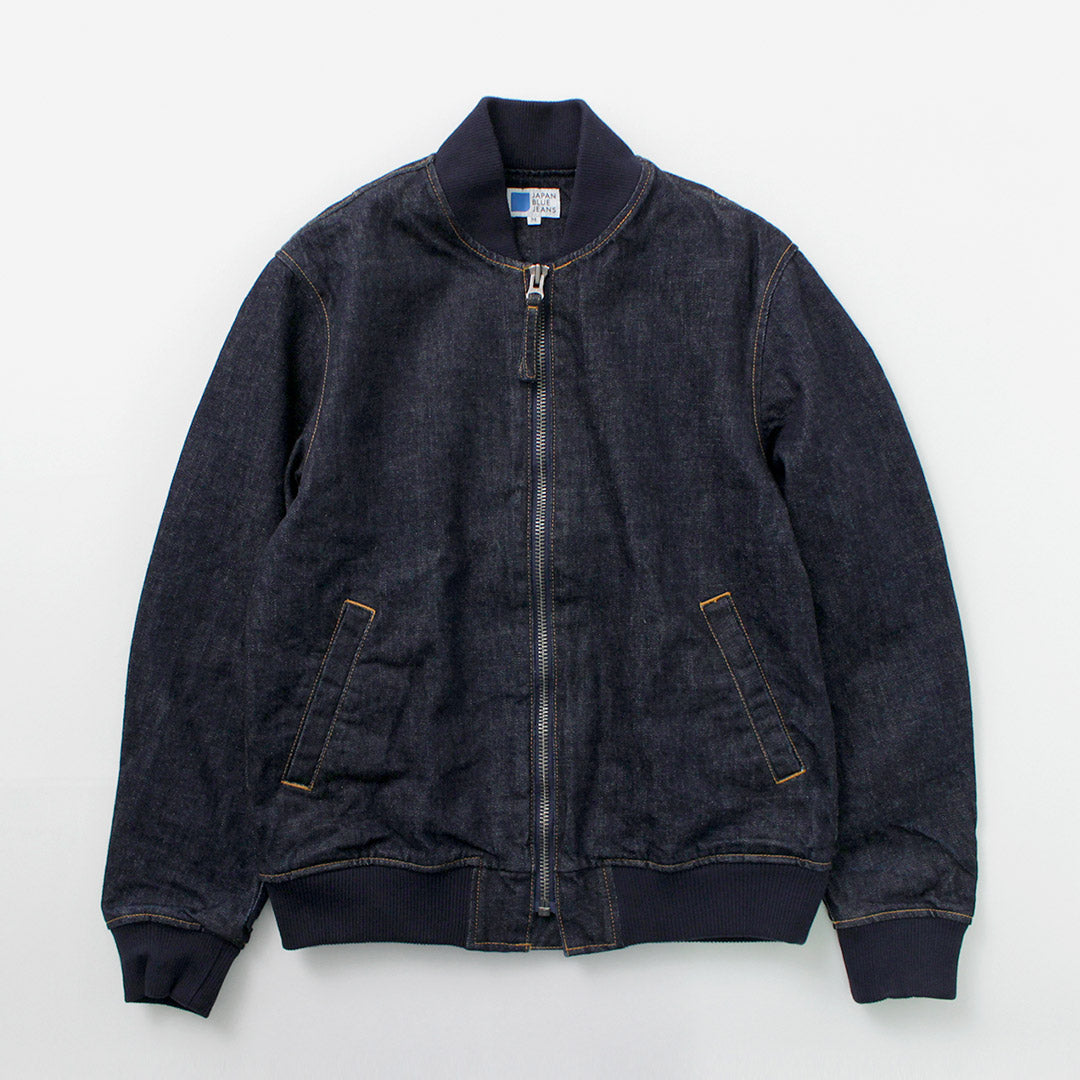 Japon Blue Jeans / 13,5 oz Crunch Denim Bomber Jacket