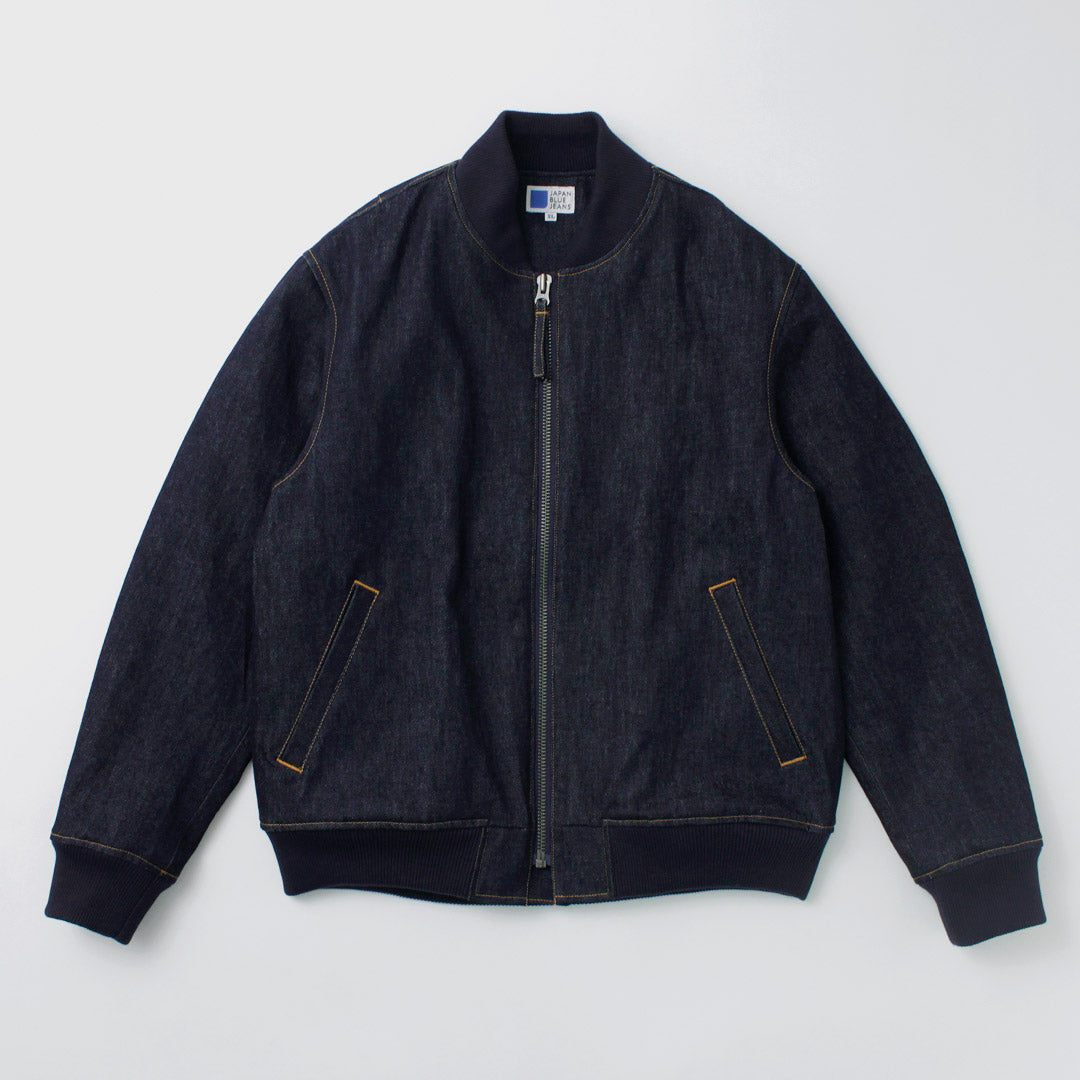 Japon Blue Jeans / 13,5 oz Crunch Denim Bomber Jacket