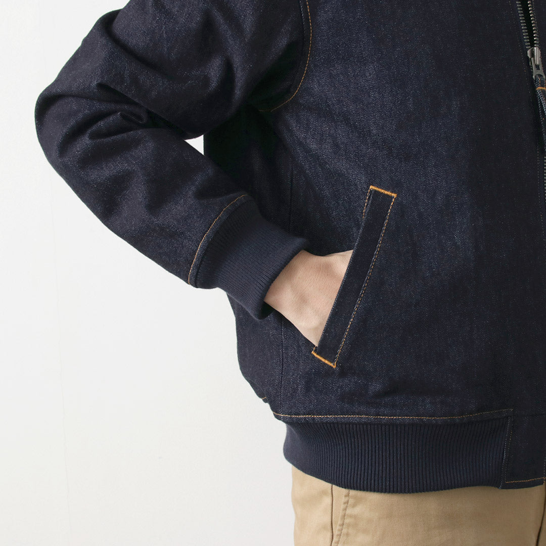 Japon Blue Jeans / 13,5 oz Crunch Denim Bomber Jacket