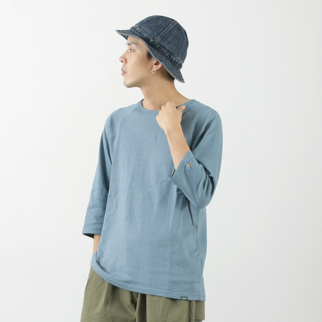 GOHEMP / Sunblend warmer Baseball sleeve crew t-shirt