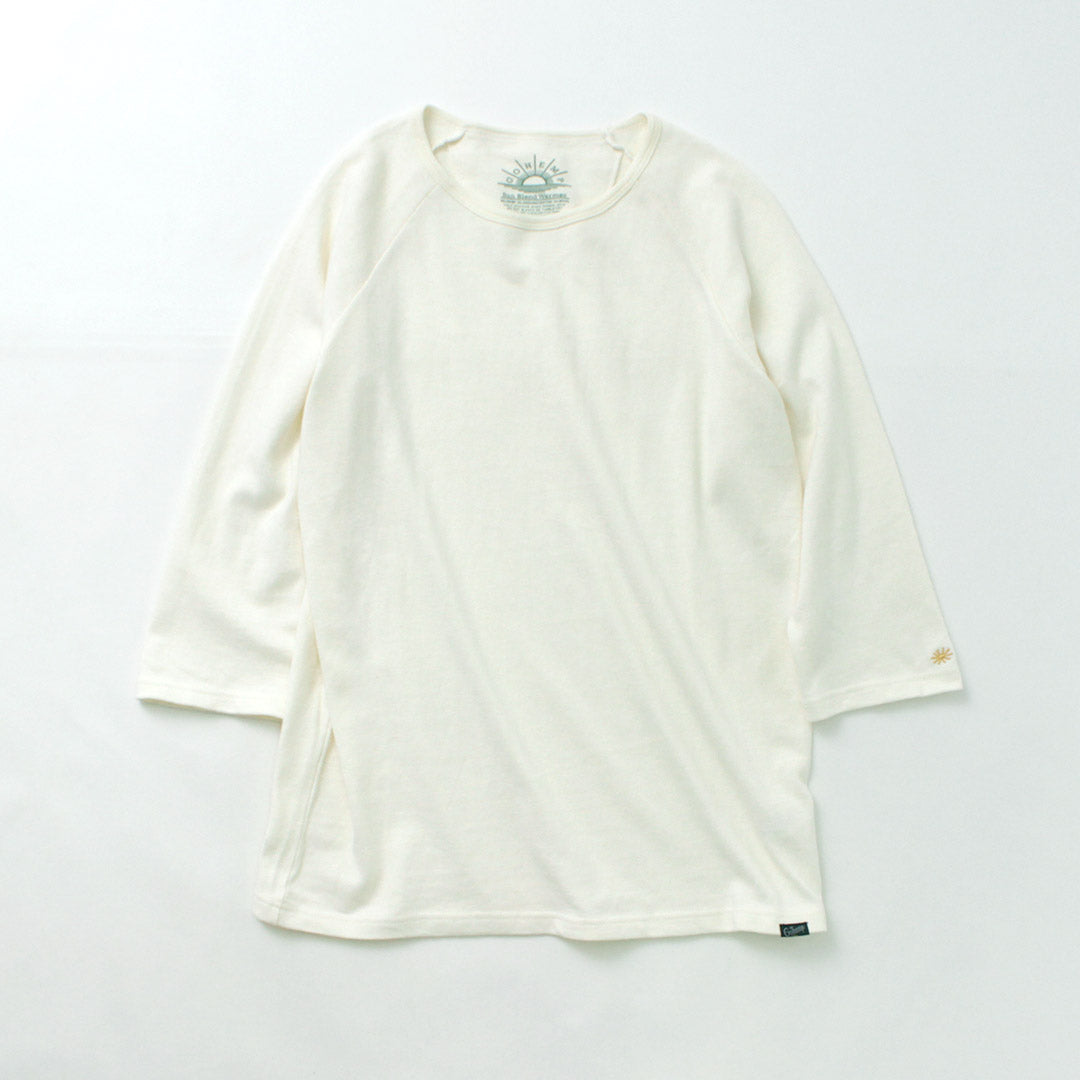 GOHEMP / Sunblend warmer Baseball sleeve crew t-shirt