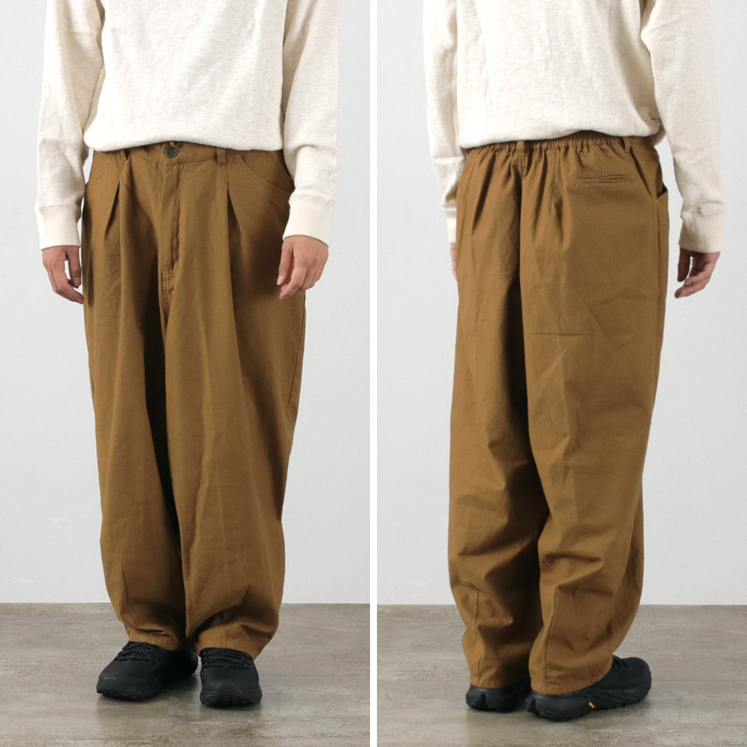 Manos lentas / espalda Satin Poofy Tuck Pants