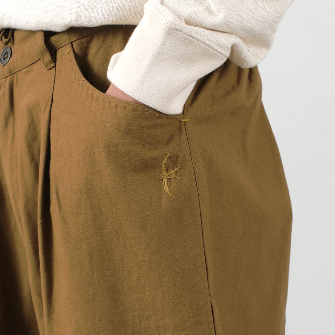 SLOW HANDS / Back Satin Poofy Tuck Pants