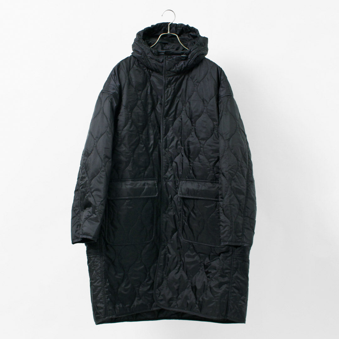 Remi relief / nylon rip gourd matelted mantel hoodie